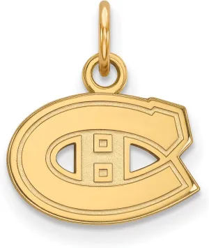 Sterling Silver w/GP NHL LogoArt Montreal Canadiens XS Pendant