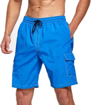 STICKON Mens Swim Trunks Quick Dry Summer Beach Shorts Board Shorts with Pockets