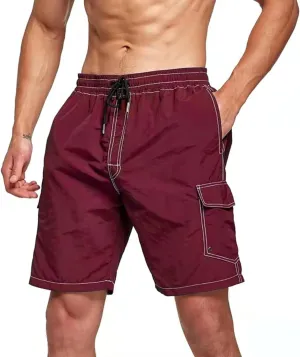STICKON Mens Swim Trunks Quick Dry Summer Beach Shorts Board Shorts with Pockets