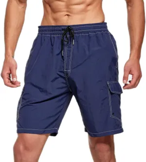STICKON Mens Swim Trunks Quick Dry Summer Beach Shorts Board Shorts with Pockets