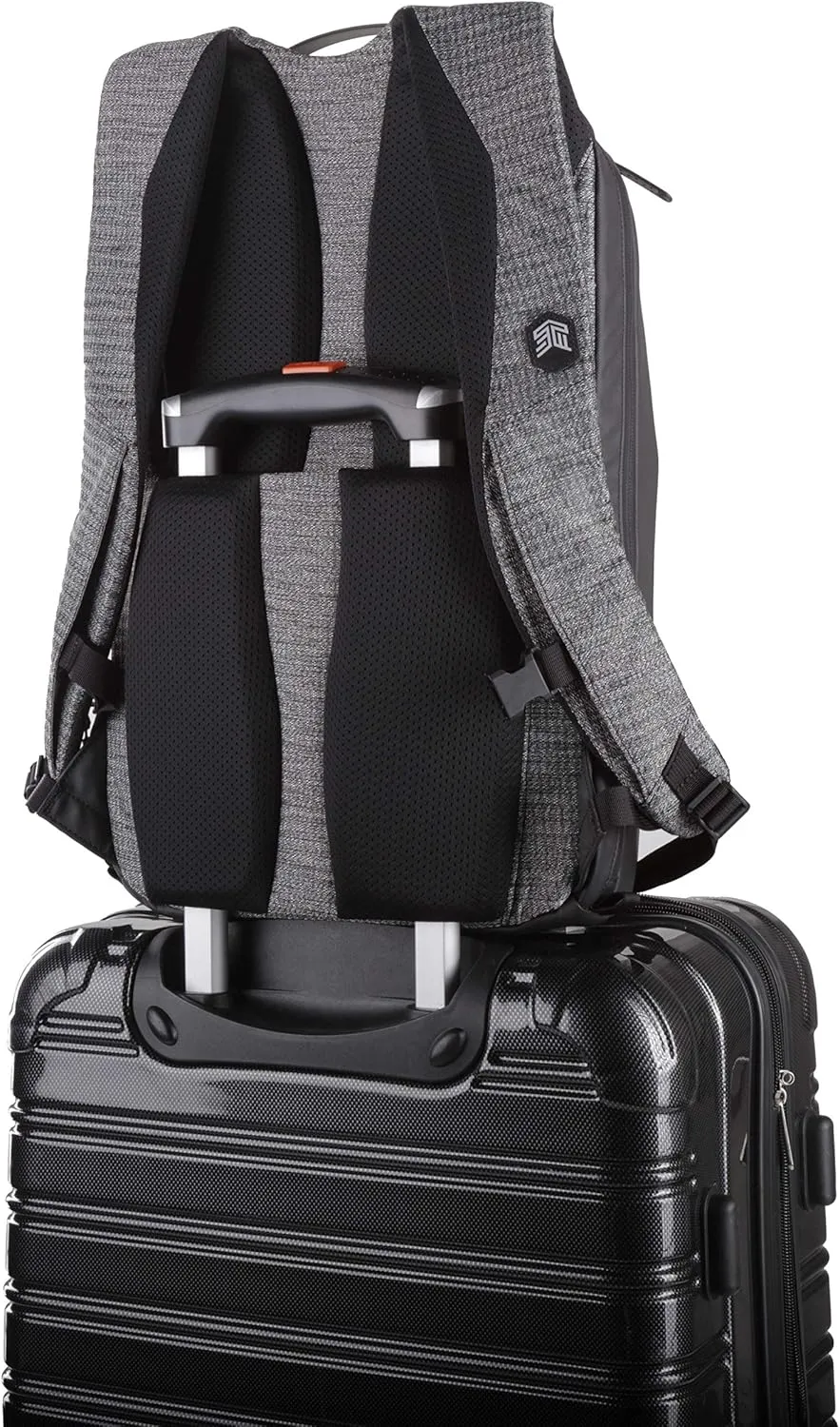 STM Myth 28L Backpack - Durable, Stylish, and Laptop Backpack for Men and Women with Pockets - Fits 15" Laptop and 16" MacBook Pro with Laptop Protection - Granite Black (stm-117-187P-01)