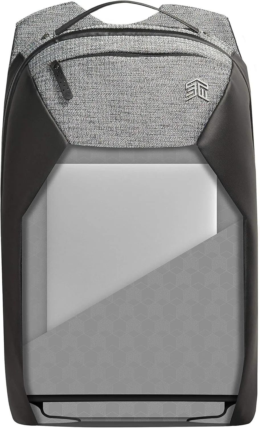STM Myth 28L Backpack - Durable, Stylish, and Laptop Backpack for Men and Women with Pockets - Fits 15" Laptop and 16" MacBook Pro with Laptop Protection - Granite Black (stm-117-187P-01)
