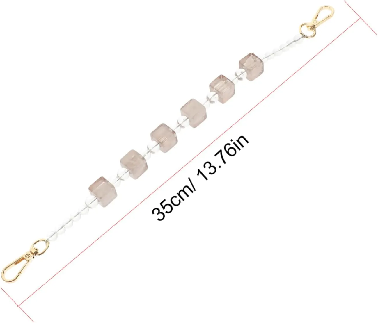 STOBOK Removable Bag Chain Retro Classic Clutch Bag Chain Acrylic Chain Handbag Strap Multi-use Purse