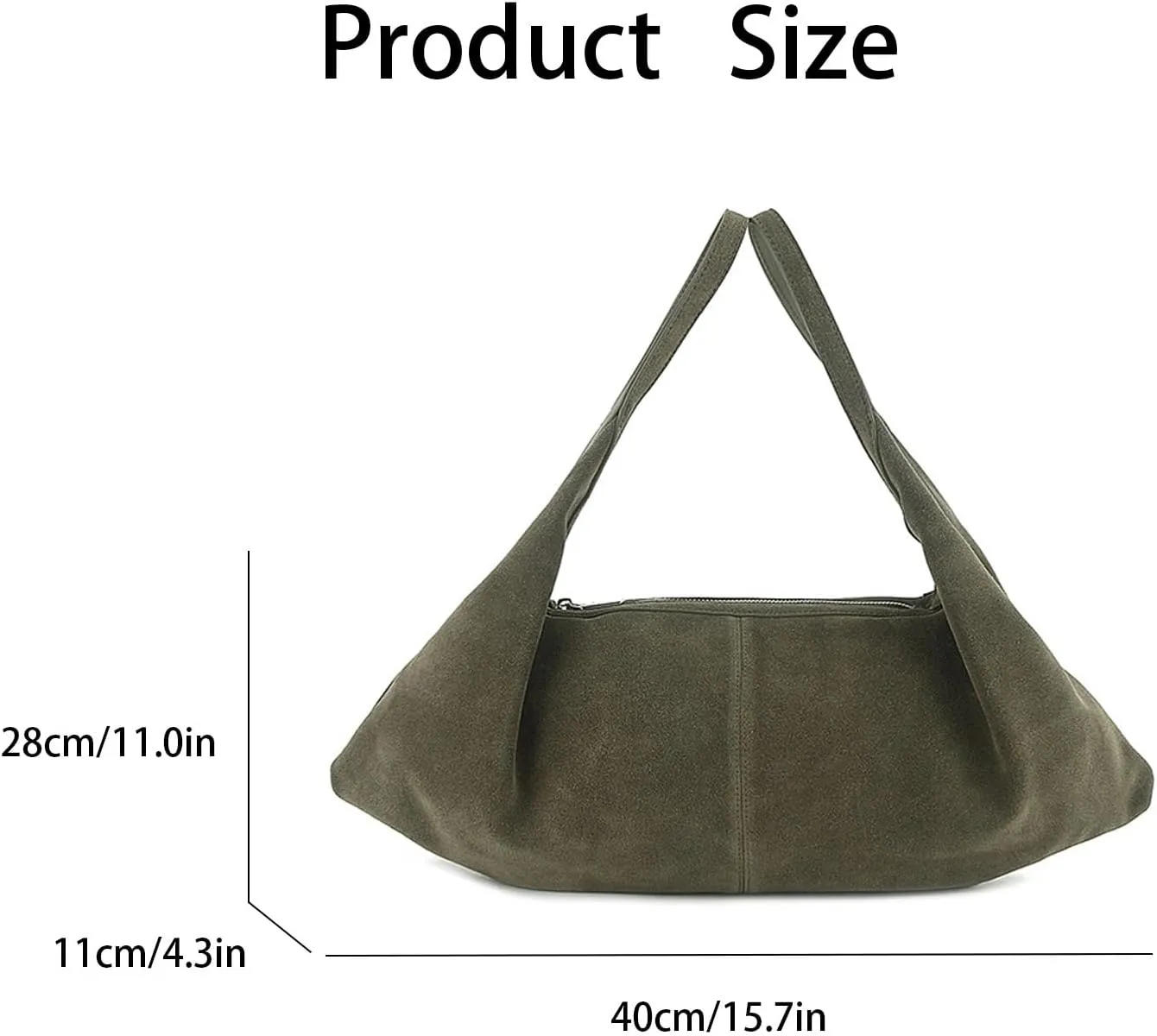 Stylish Suede Shoulder Bag Vegan Leather Purses and Handbags, Fall Classic Crescent Bag For Travel Work Shopping