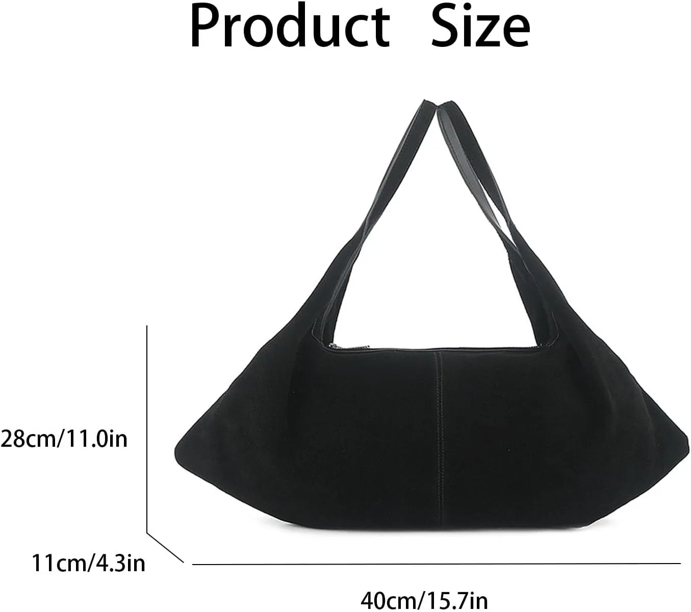 Stylish Suede Shoulder Bag Vegan Leather Purses and Handbags, Fall Classic Crescent Bag For Travel Work Shopping