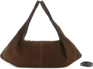 Stylish Suede Shoulder Bag Vegan Leather Purses and Handbags, Fall Classic Crescent Bag For Travel Work Shopping