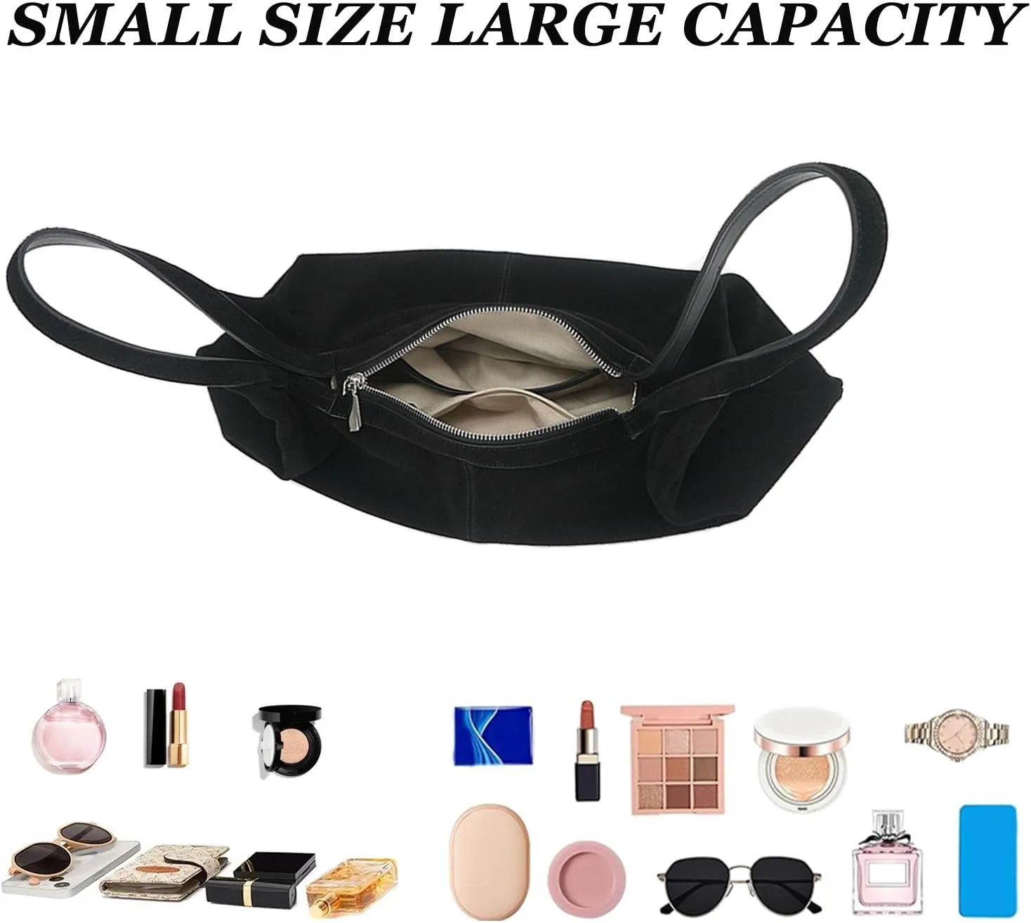 Stylish Suede Shoulder Bag Vegan Leather Purses and Handbags, Fall Classic Crescent Bag For Travel Work Shopping
