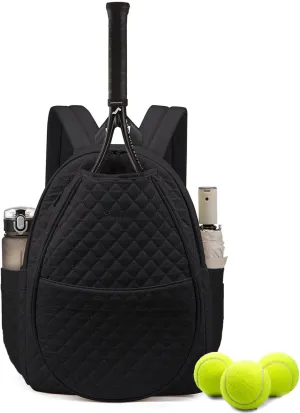 Sucipi Tennis Bags for Women, Quilted Tennis Racket Bag Backpack for Tennis Racquet, Pickleball Paddles, Badminton