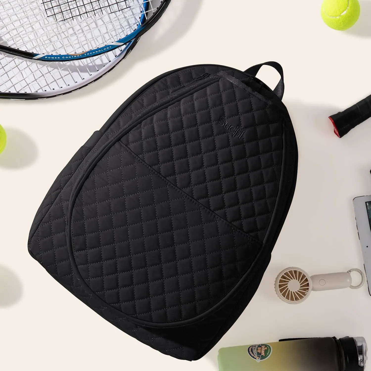 Sucipi Tennis Bags for Women, Quilted Tennis Racket Bag Backpack for Tennis Racquet, Pickleball Paddles, Badminton