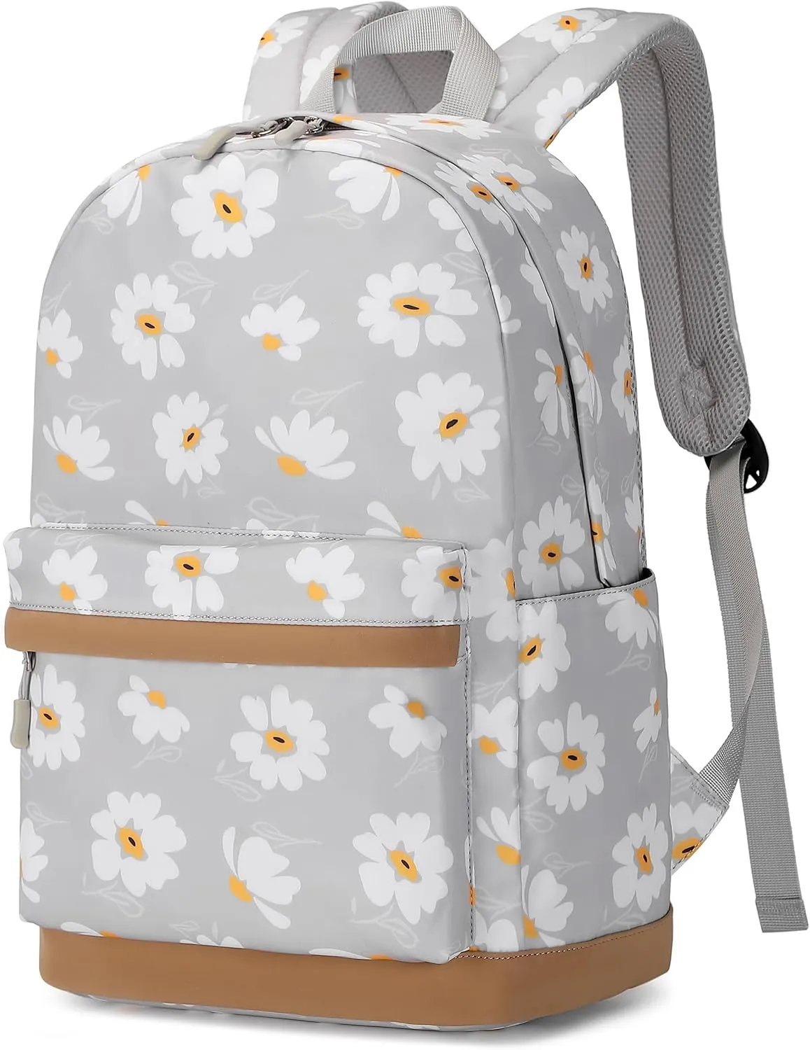 Sugaroom Lightweight Water Resistant Daisy Prints Backpacks for Girls School Backpack with Lunch Bag Bookbags Set