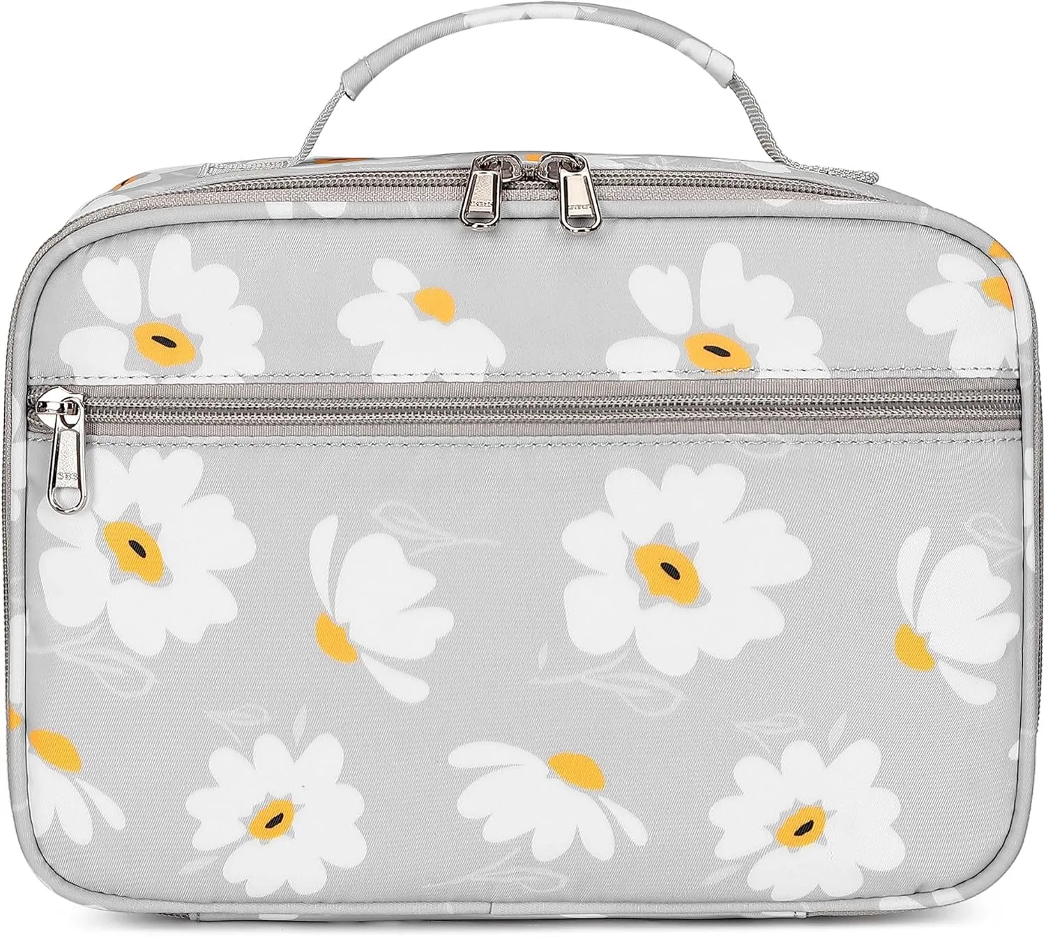 Sugaroom Lightweight Water Resistant Daisy Prints Backpacks for Girls School Backpack with Lunch Bag Bookbags Set