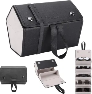 Sunglasses Travel Case Organizer Hangable for Men Women, Eyeglasses Foldable Storage Organizer