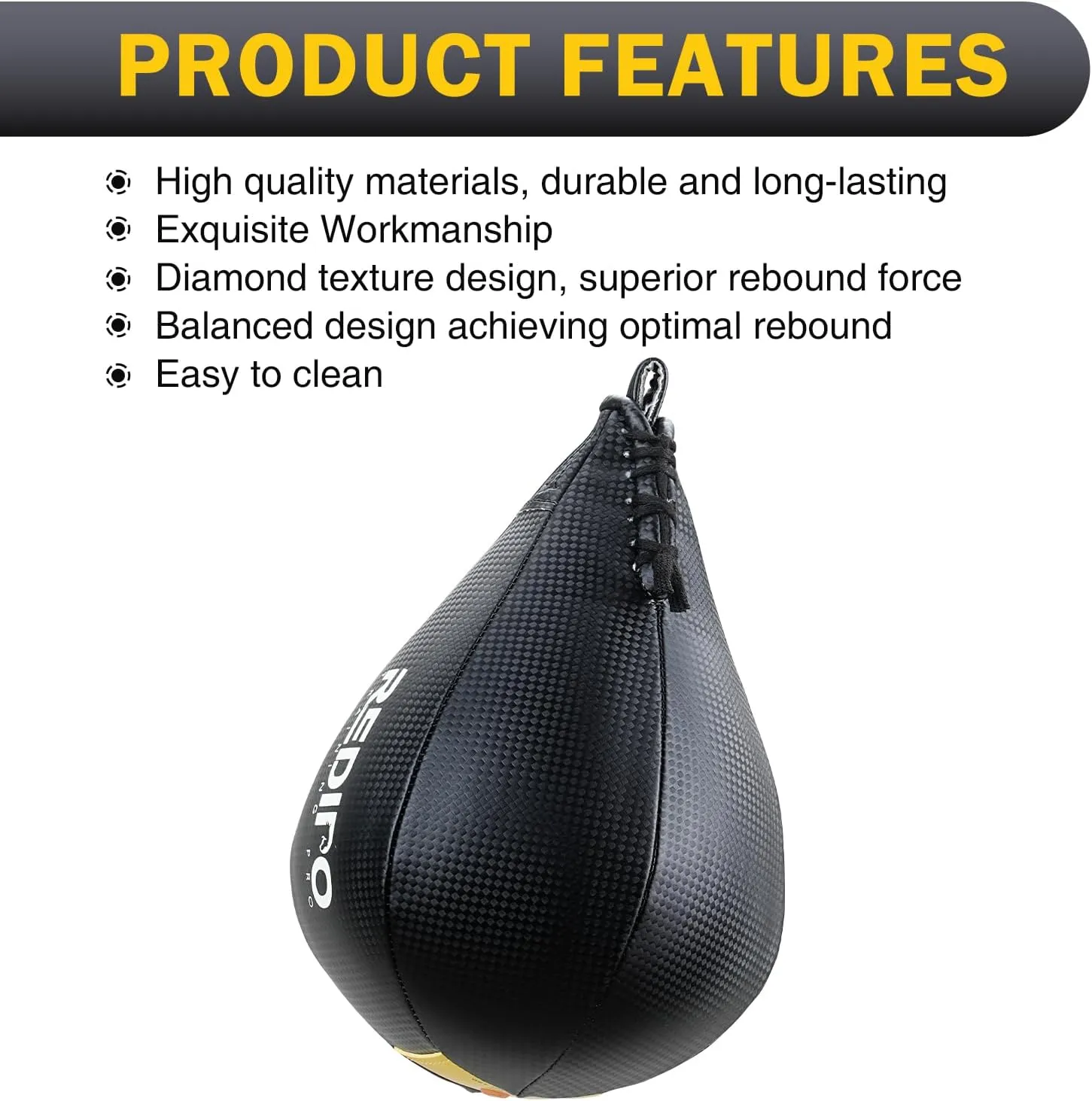 Superior Boxing Speed Bag - PU Leather Speed Punching Ball - Heavy Duty Hanging Swivel Ball for Gym & MMA Muay Thai Sports Fitness - Punching Dodge Striking Speed Reflex Ball