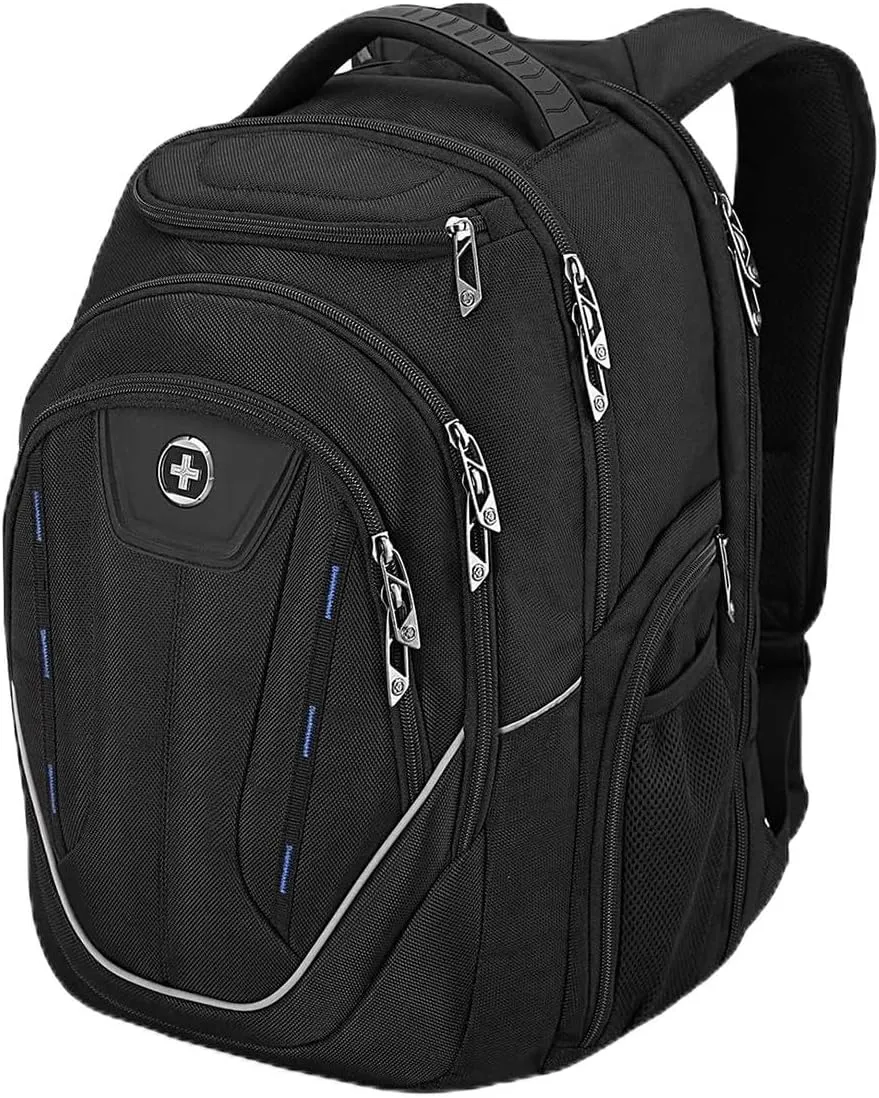 Swissdigital Design TSA Business Laptop Backpack For Men,Travel Backpack With USB Charging Port,College Tech Backpacks With RFID Pockets Presents For Men Fits 15.6 Inch Computer | TERABYTE