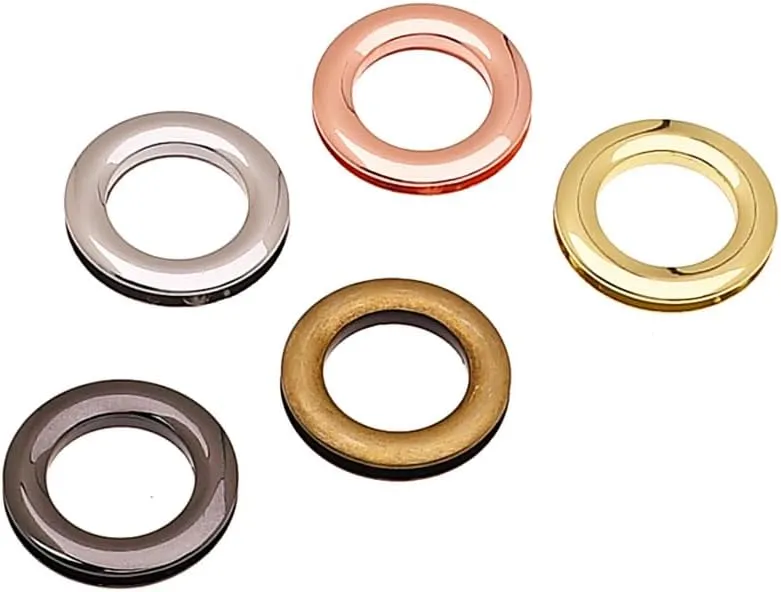 SZSJINMOORE 4Pcs 1 Inch Metal Round Screw-in Eyelet Zinc Alloy Screw Together Grommets Bag Loop Strap Connector Rings Handbag Purse Accessories (Nickle)
