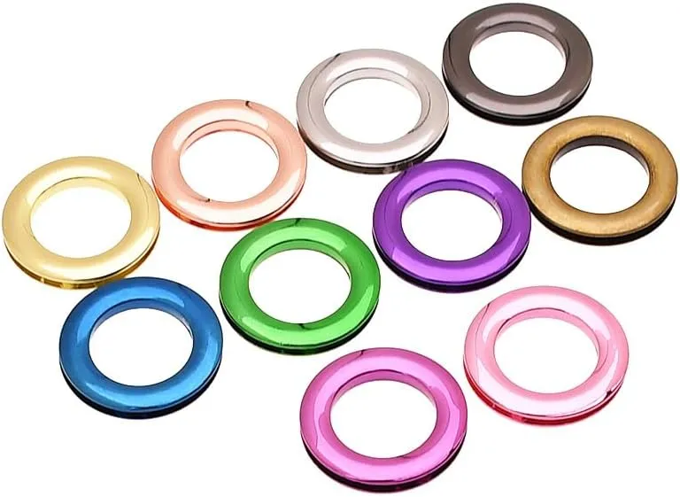 SZSJINMOORE 4Pcs 1 Inch Metal Round Screw-in Eyelet Zinc Alloy Screw Together Grommets Bag Loop Strap Connector Rings Handbag Purse Accessories (Nickle)