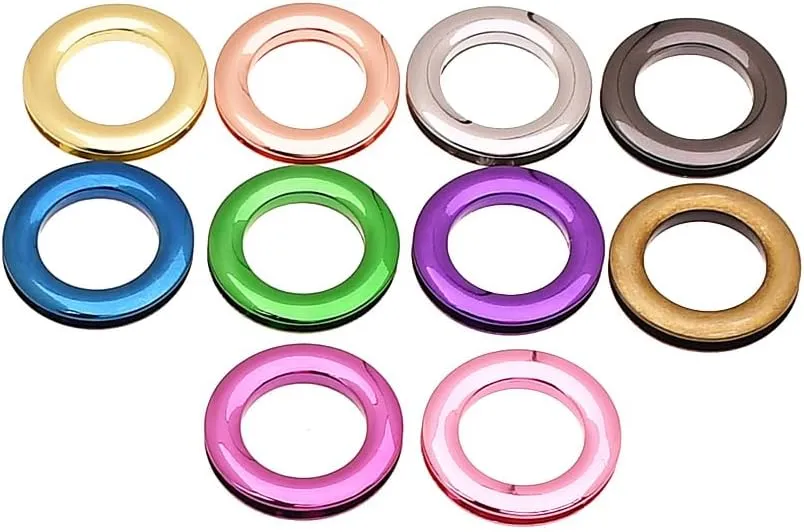 SZSJINMOORE 4Pcs 1 Inch Metal Round Screw-in Eyelet Zinc Alloy Screw Together Grommets Bag Loop Strap Connector Rings Handbag Purse Accessories (Nickle)