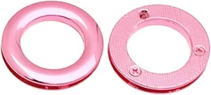 SZSJINMOORE 4Pcs 1 Inch Metal Round Screw-in Eyelet Zinc Alloy Screw Together Grommets Bag Loop Strap Connector Rings Handbag Purse Accessories (Pink)