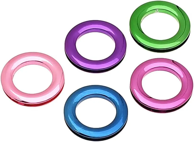 SZSJINMOORE 4Pcs 1 Inch Metal Round Screw-in Eyelet Zinc Alloy Screw Together Grommets Bag Loop Strap Connector Rings Handbag Purse Accessories (Pink)