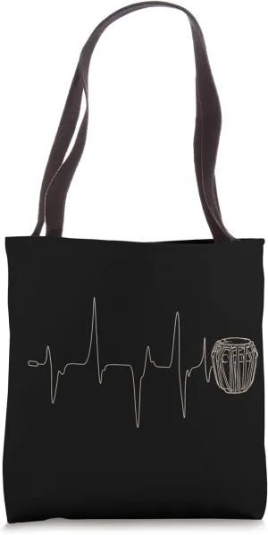 Tabla Heartbeat Pulse Tote Bag