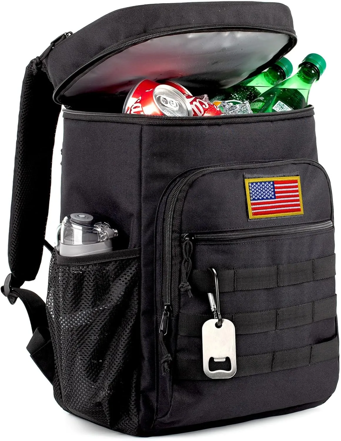 Tactical Backpack Cooler for Men, 25L Large Insulated Backpack Leak-Proof, Heavy Duty Lunch Backpack, Waterproof Ice Chest Bag Women Adults Work Daytrip Camping Beach Hiking