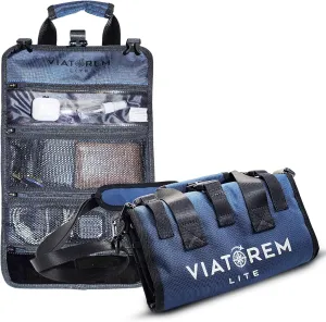 Tactical Roll-Up Travel Bag for Accessories - Multi-Purpose Personal Item Travel Bag Organizer with Trolley Sleeve - Heavy Duty Nylon Necessaire Bag for Men & Women - RFID Protection