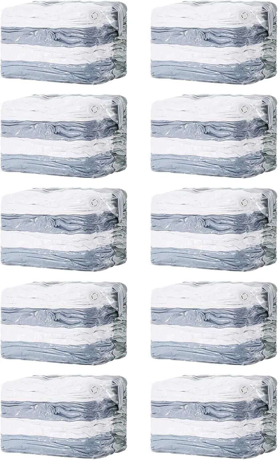TAILI 10 Pack Vacuum Storage Bags, Space Saver Bags, Jumbo Cube 31x40x15 Inch, Extra Large Vacuum Sealed Bags for Comforters, Blankets, Bedding, Clothes, Closet Organization Space Saving, Cream