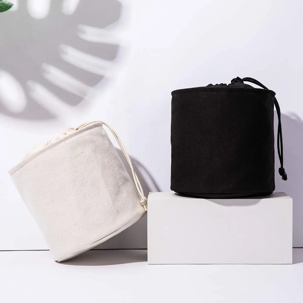 Tall Purse Organizer Insert Womens Canvas Round Handbag Organizer Storage,Handbag Purse Organizer Round Cosmetic Pouch Bag Bucket Makeup Bag