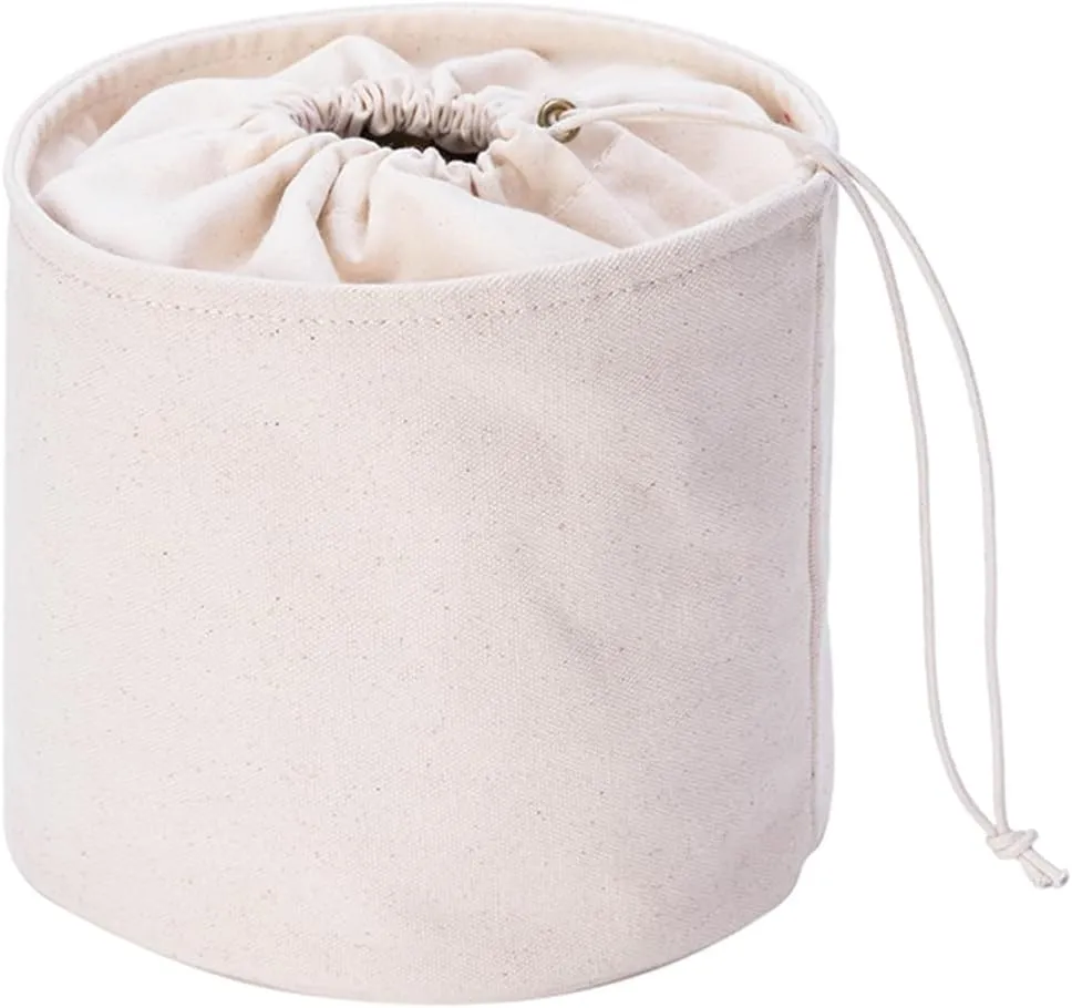 Tall Purse Organizer Insert Womens Canvas Round Handbag Organizer Storage,Handbag Purse Organizer Round Cosmetic Pouch Bag Bucket Makeup Bag