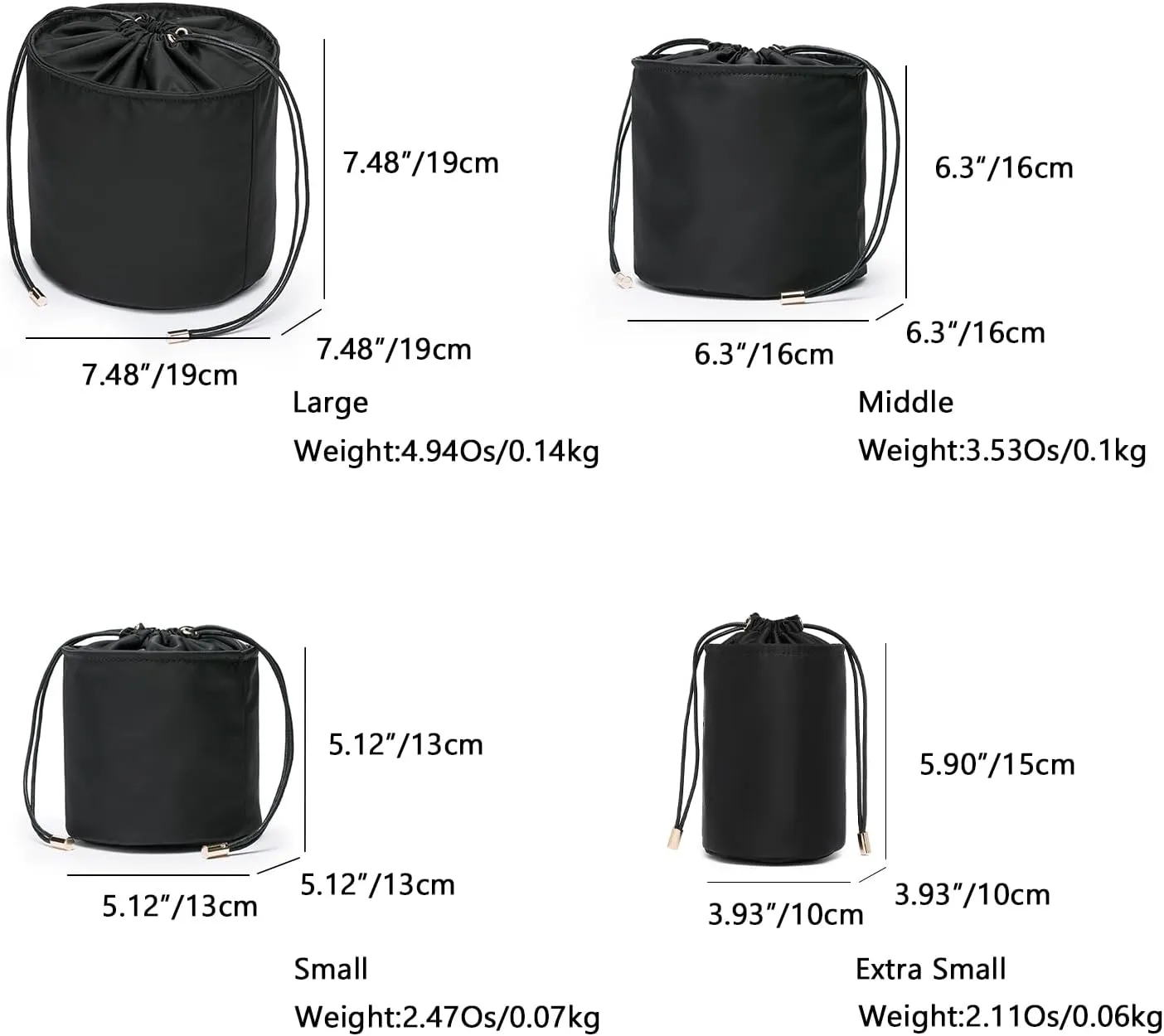 Tall Purse Organizer Insert Womens Canvas Round Handbag Organizer Storage,Handbag Purse Organizer Round Cosmetic Pouch Bag Bucket Makeup Bag