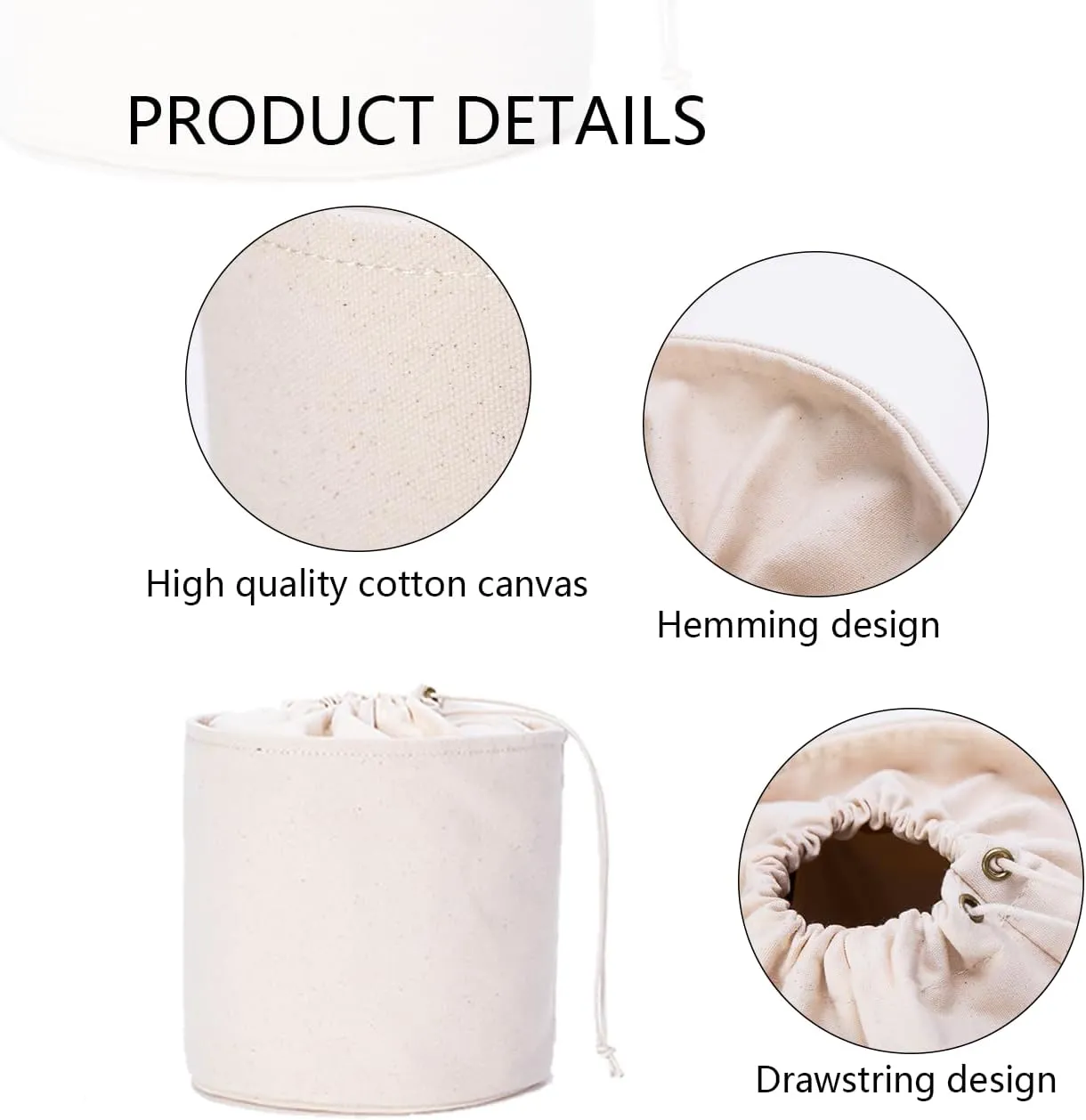Tall Purse Organizer Insert Womens Canvas Round Handbag Organizer Storage,Handbag Purse Organizer Round Cosmetic Pouch Bag Bucket Makeup Bag
