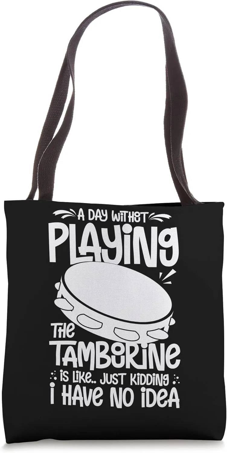 Tambourine Instrument Drum Player Music Beginner Lesson Tote Bag