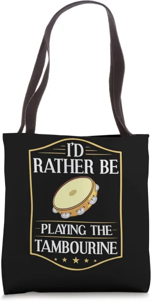 Tambourine Instrument Drum Player Music Beginner Lesson Tote Bag