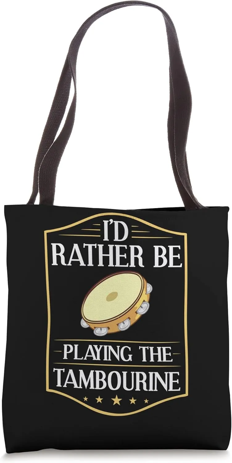 Tambourine Instrument Drum Player Music Beginner Lesson Tote Bag