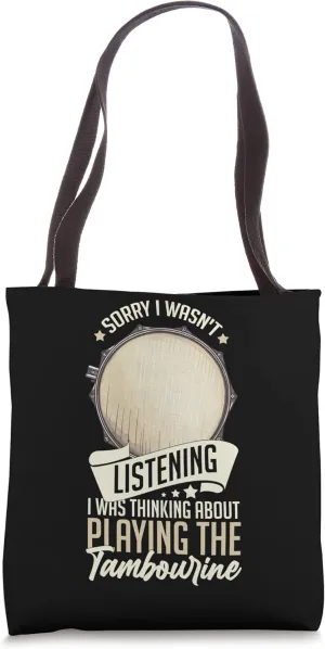 Tambourine Instrument Drum Player Music Beginner Lesson Tote Bag