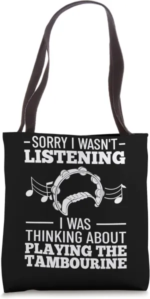 Tambourine Instrument Drum Player Music Beginner Lesson Tote Bag