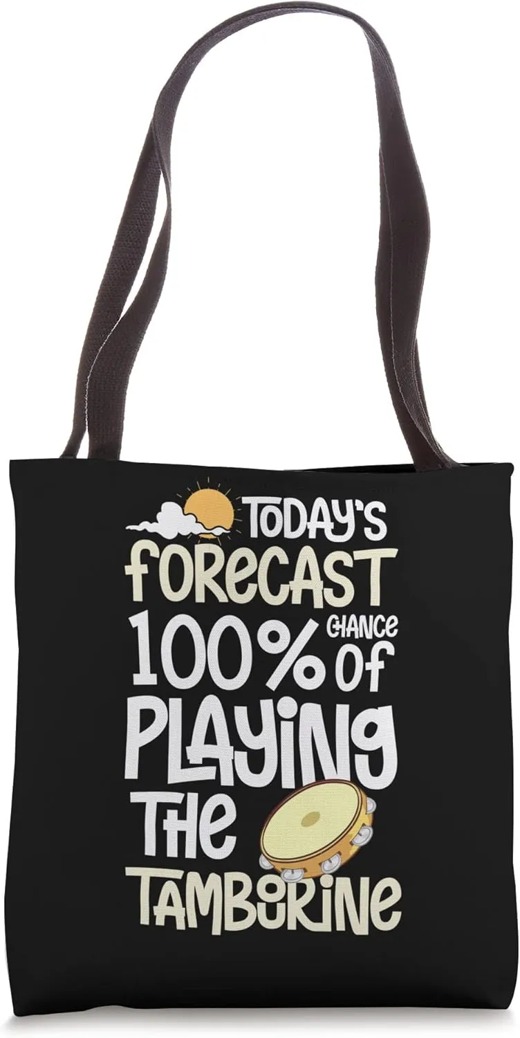 Tambourine Instrument Drum Player Music Beginner Lesson Tote Bag