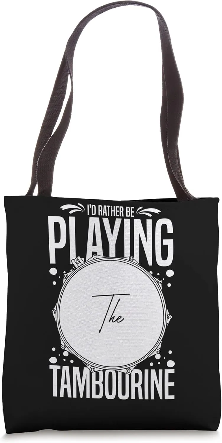 Tambourine Instrument Drum Player Music Beginner Lesson Tote Bag