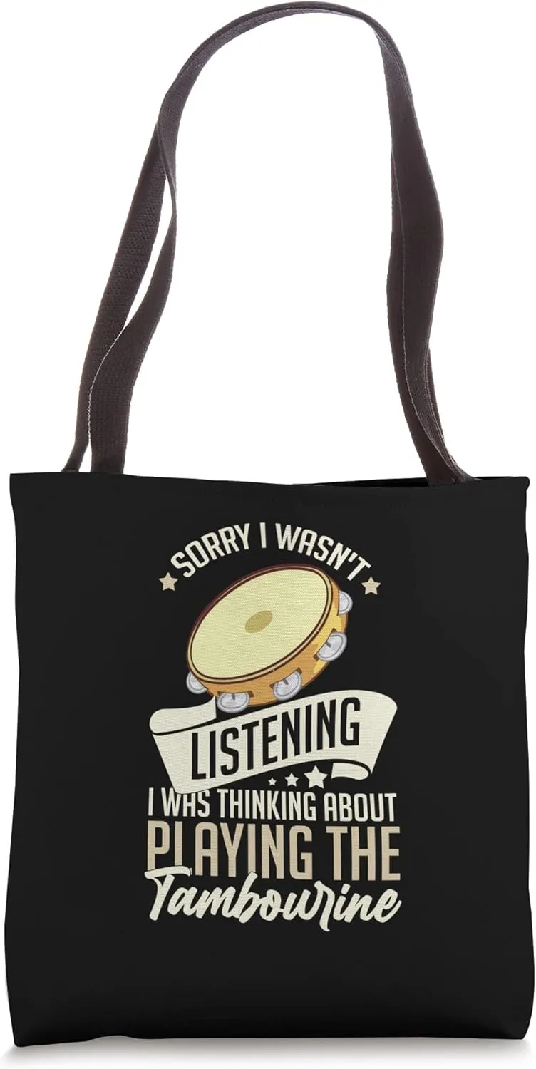 Tambourine Instrument Drum Player Music Beginner Lesson Tote Bag