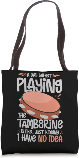 Tambourine Instrument Drum Player Music Beginner Lesson Tote Bag