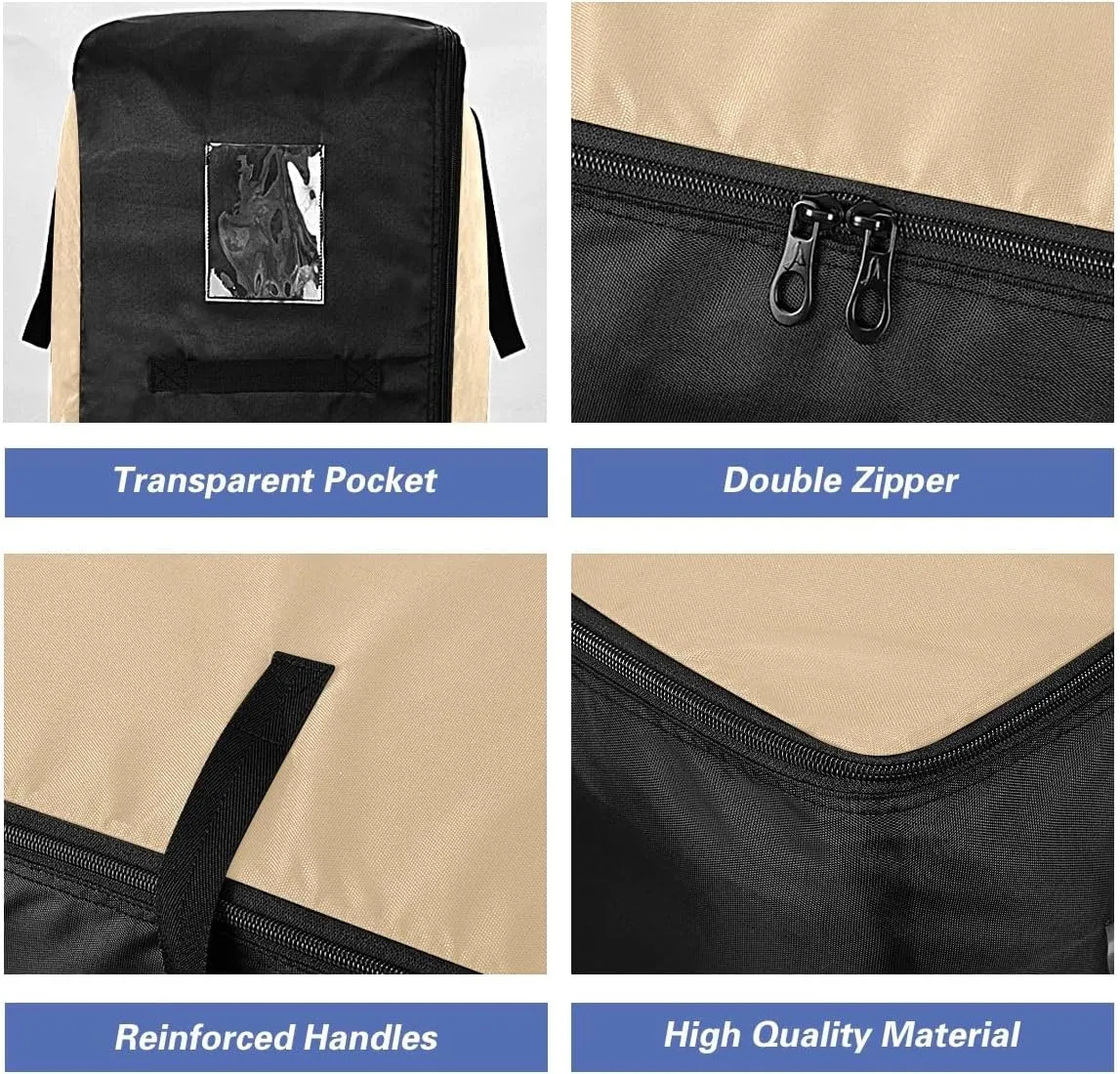 Tan Storage Bags, 27.5x19.7x11 In, Garment Storage Organizer Travel Cargo Duffel Bags Storage Organizer for Clothes, Bedding, Comforter