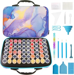 TAVOLOZZA Diamond Painting Storage Containers 60 Slots Diamond Painting Accessories and Tools Diamond Art Storage Bead Storage Containers Diamond Painting Case and Storage Box
