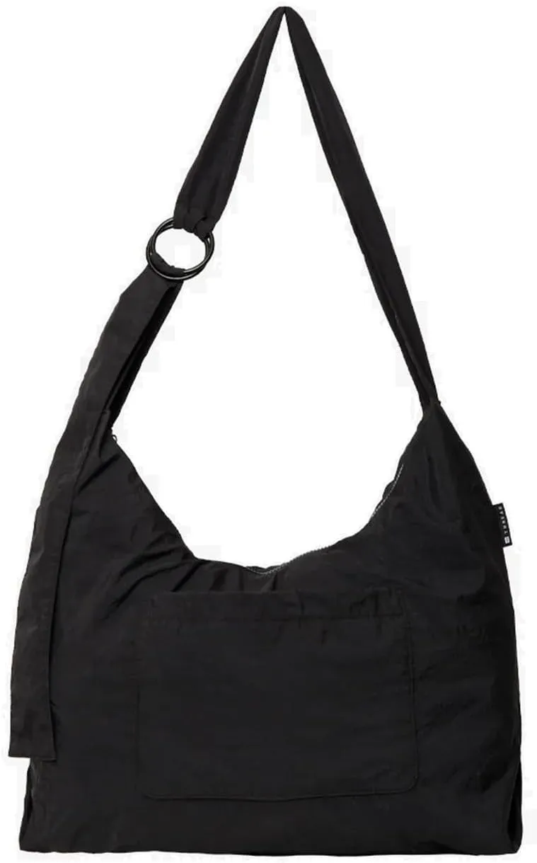 Thread Wallets Mini Slouchy Bag for Women - Crescent Sling Purse with Adjustable Strap & Zip Pocket, Unstructured & Foldable
