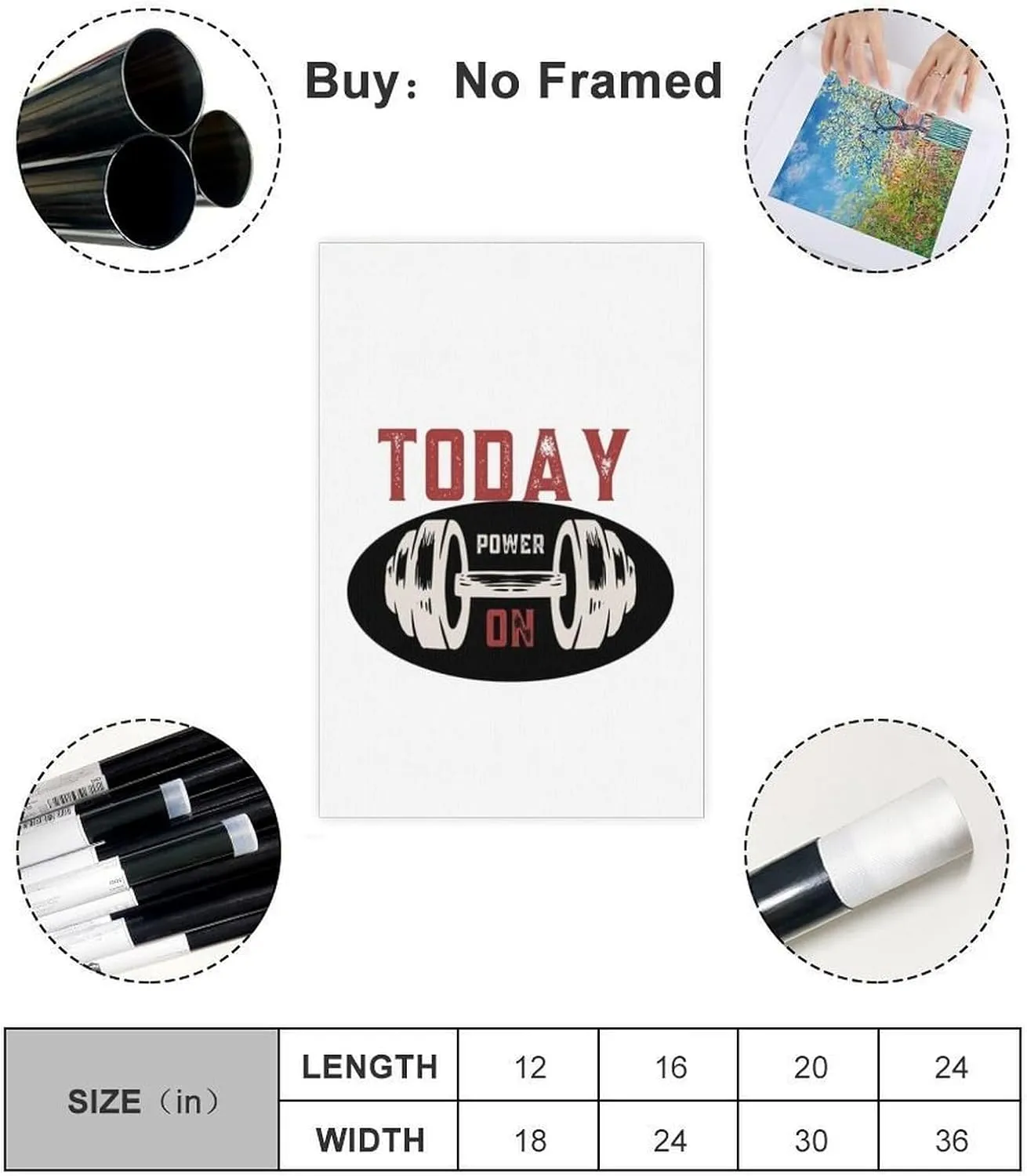 Today Power On, Sticker, Mug, PhoneSkins, Duffle Bags Canvas Print Canvas Poster Bedroom Decor Landscape Office Room Decor Gift Unframe: Unframe:20x30inch(50x75cm)