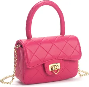 Toddler Purse for Girls Aged 2-12 - Kids Crossbody Bag with Leather Handle - Girls Handbags Birthday Gifts for Kids