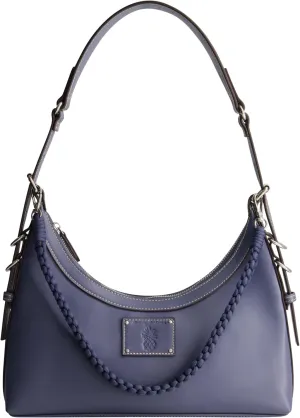 Tommy Bahama Hobo Bag, Women's Zip-Top Handbag with Adjustable Shoulder Strap, Navy