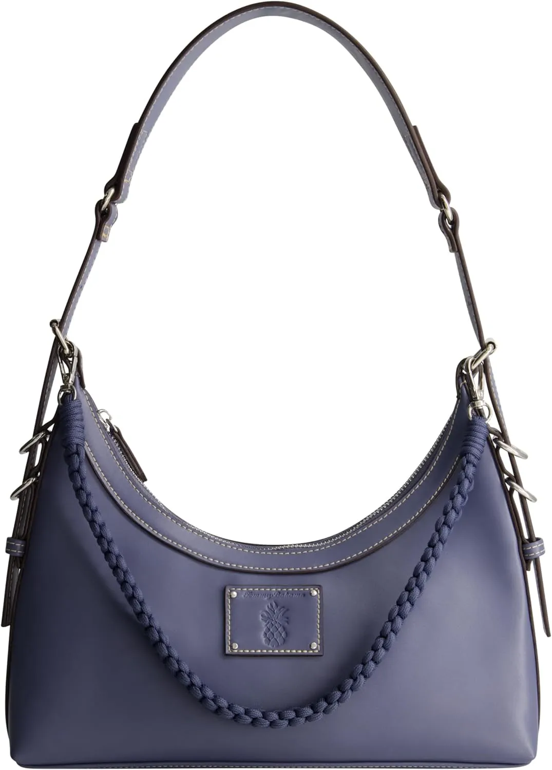 Tommy Bahama Hobo Bag, Women's Zip-Top Handbag with Adjustable Shoulder Strap, Navy