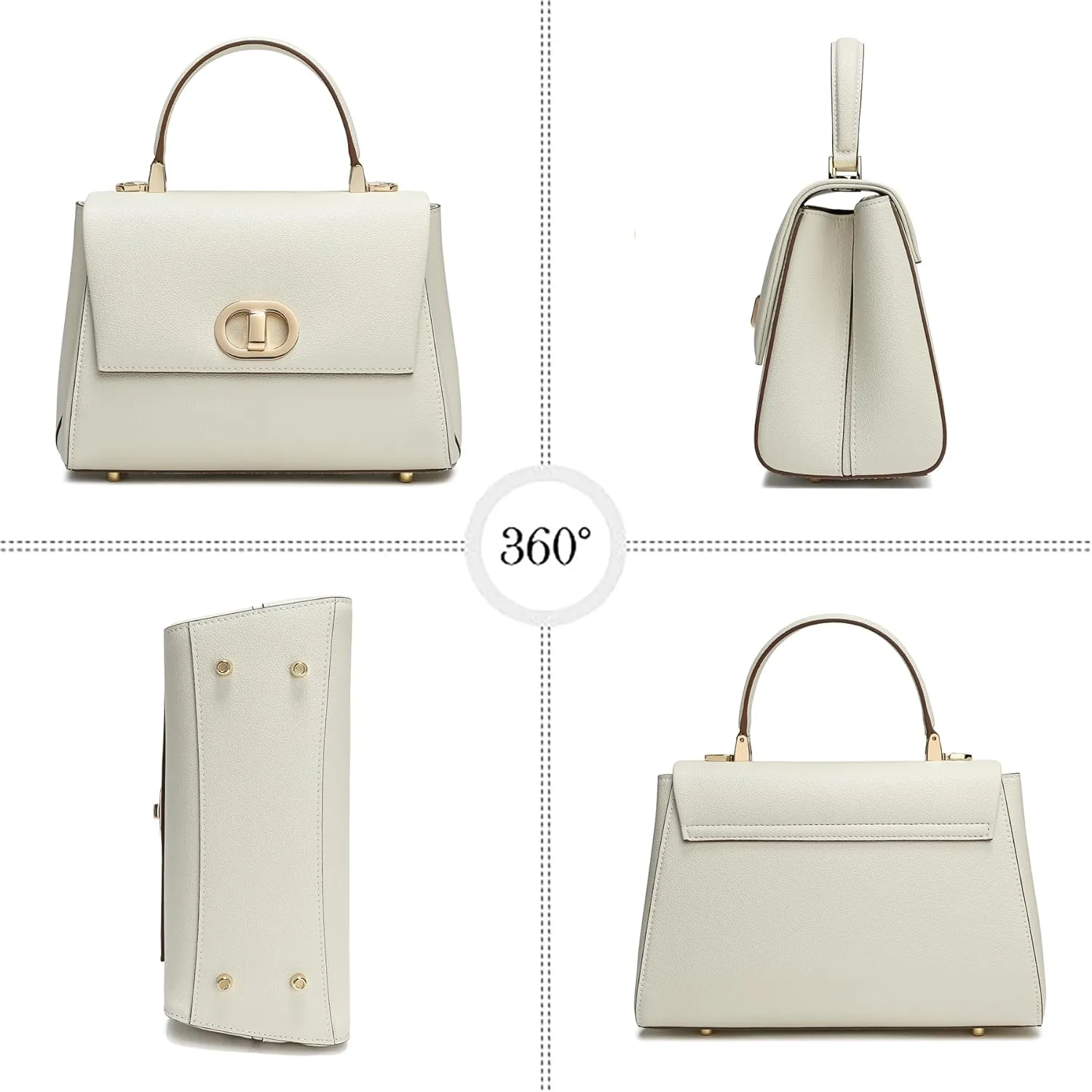 Top Handle Bag Fashion Leather Purses for Women with Multiple Internal Pockets Satchel Bag for Ladies.