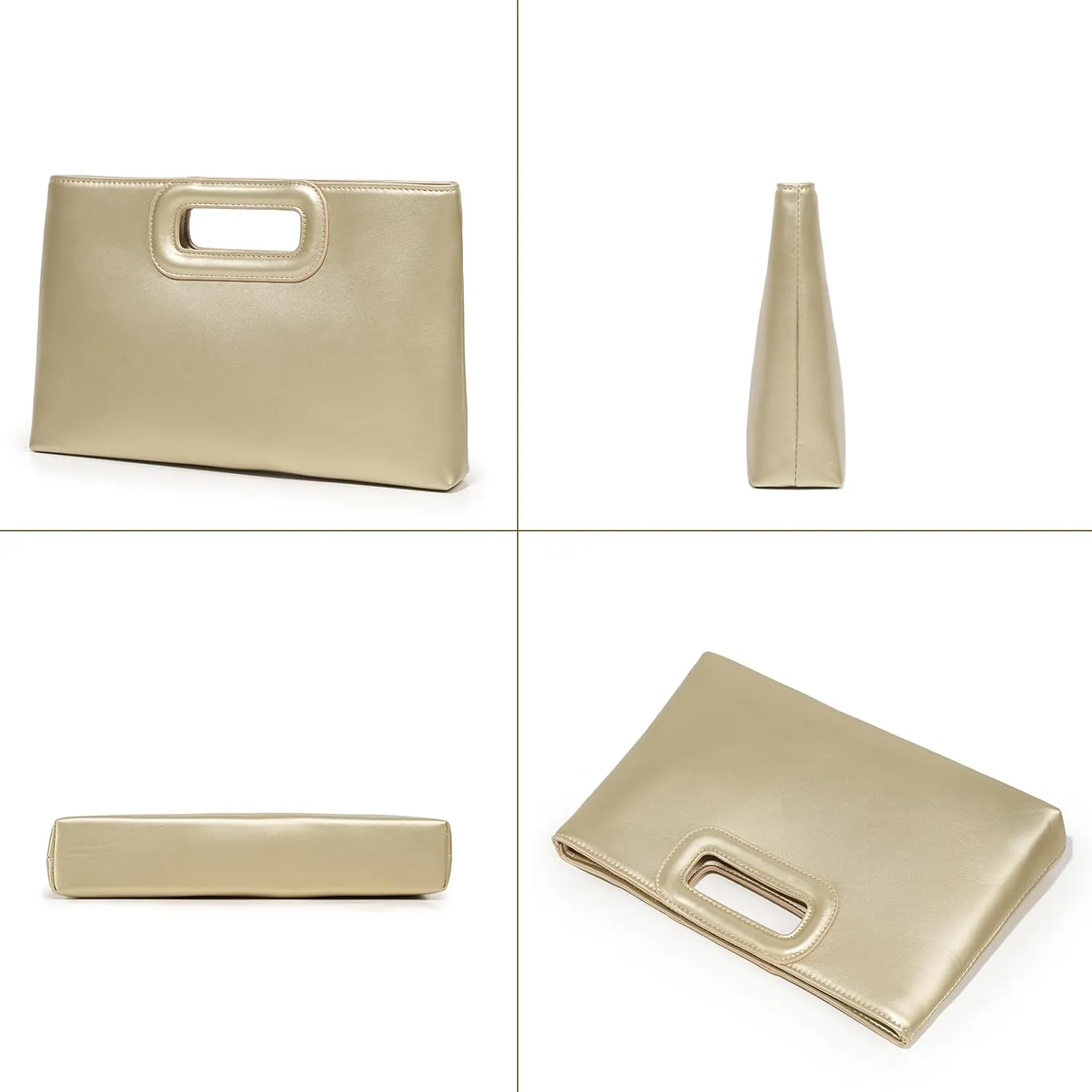 Top Handle Clutch Handbags for Women, Evening Handbag Shoulder Crossbody Purse with Gold Chain