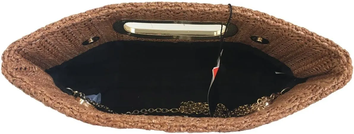 Top Handle Straw Clutch